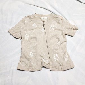 Vintage Jennifer Jeffries Embroidered Top 80s